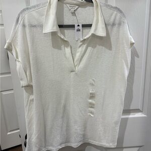 NWT Banana Republic Linen Blend Polo Shirt